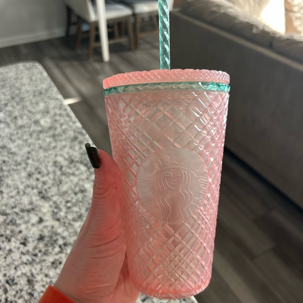 Starbucks jeweled pearl pink cup
